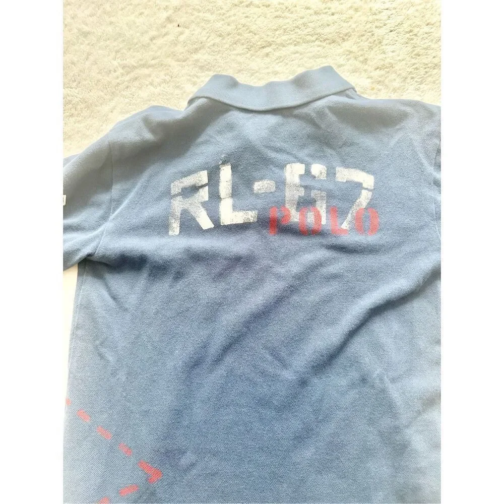 Navy blue Ralph Lauren boys polo T-shirt - Size M (10-12)